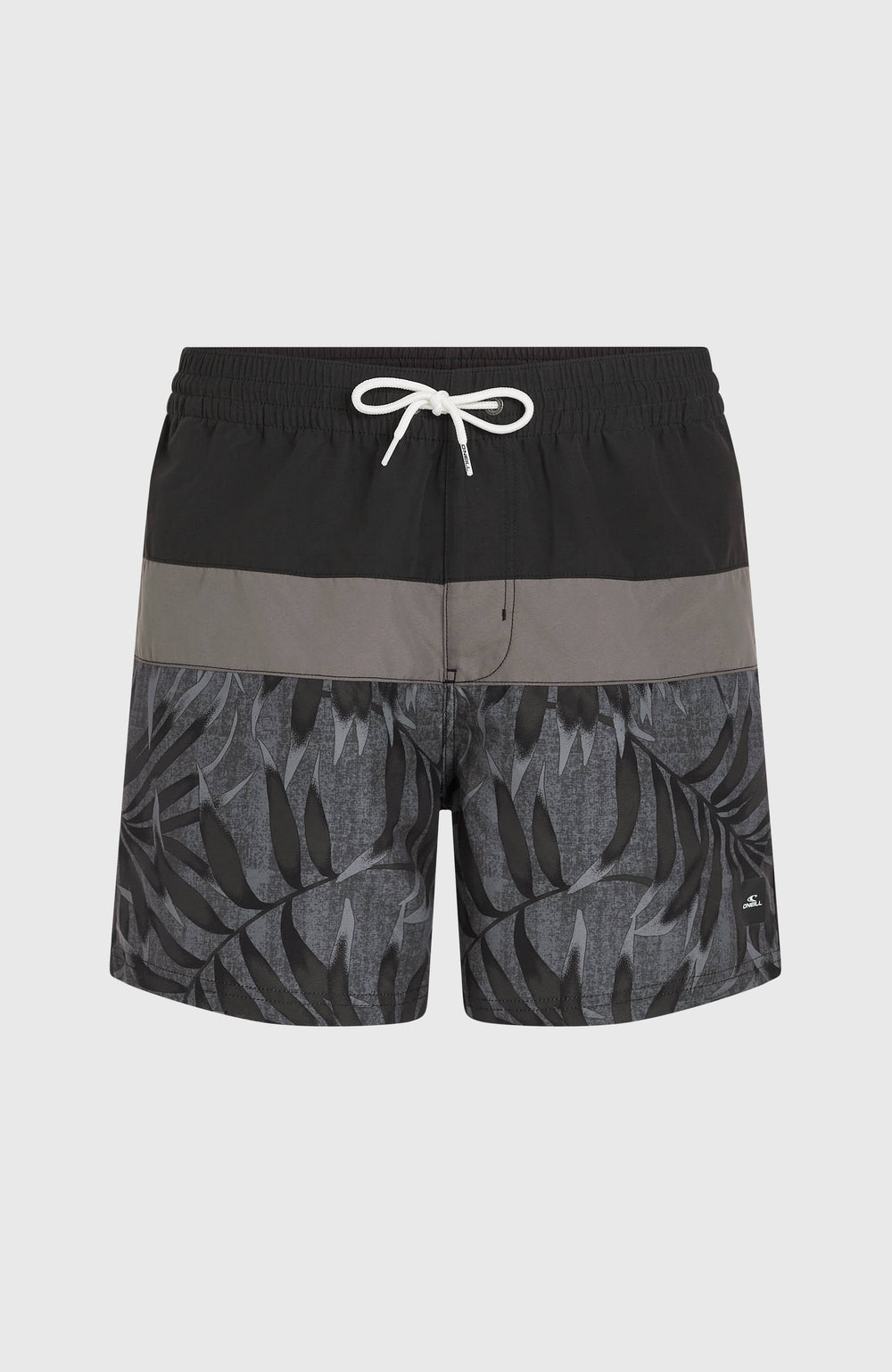 Cali Block 15'' Swim Shorts Men - Black Dipped Leaves