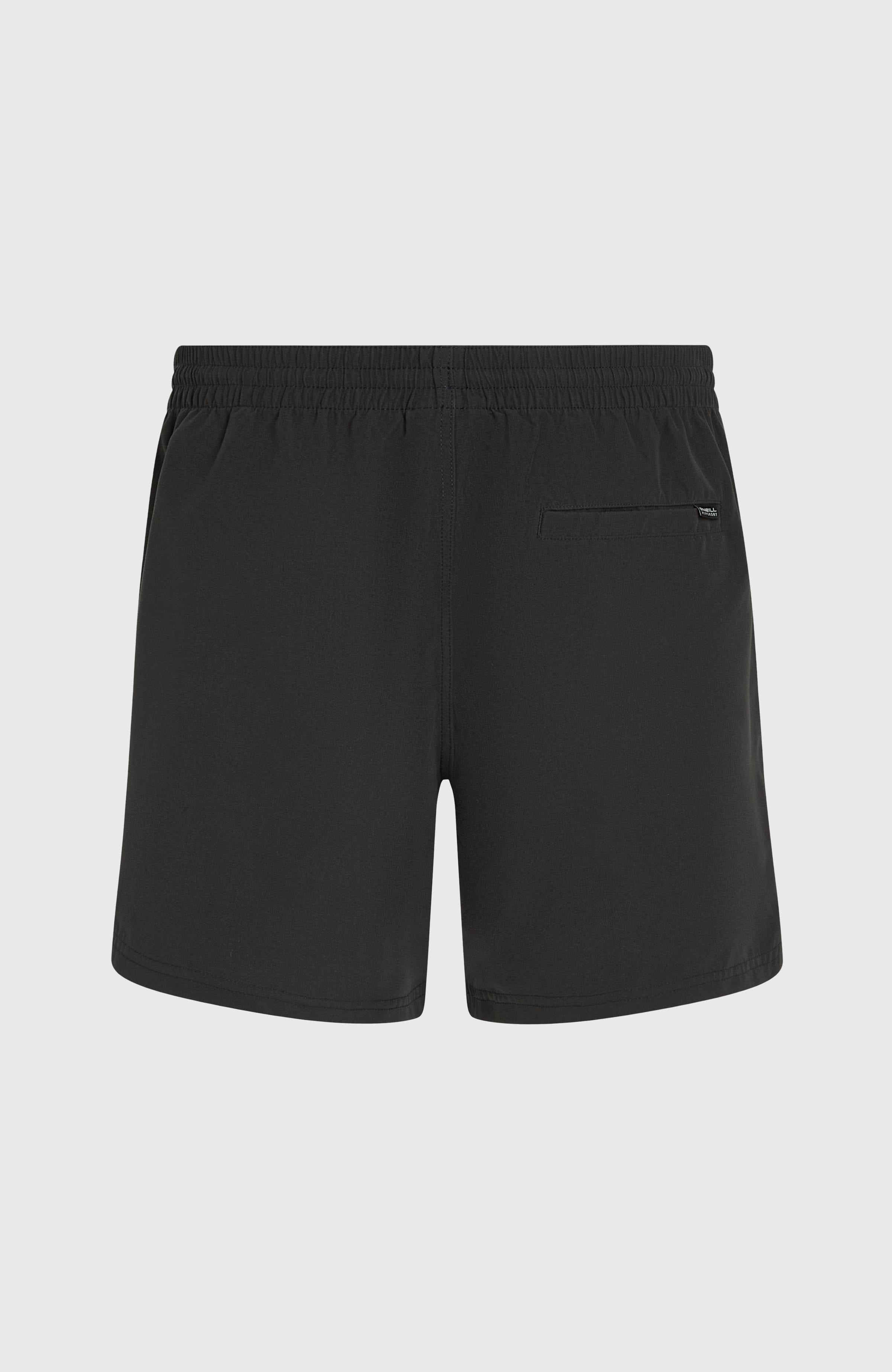 Cali Block 15'' Swim Shorts Men - Black Dipped Leaves