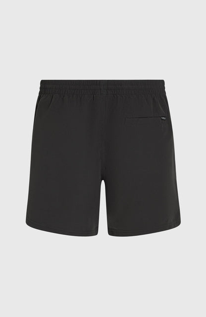 Cali Block 15'' Swim Shorts Men - Black Dipped Leaves