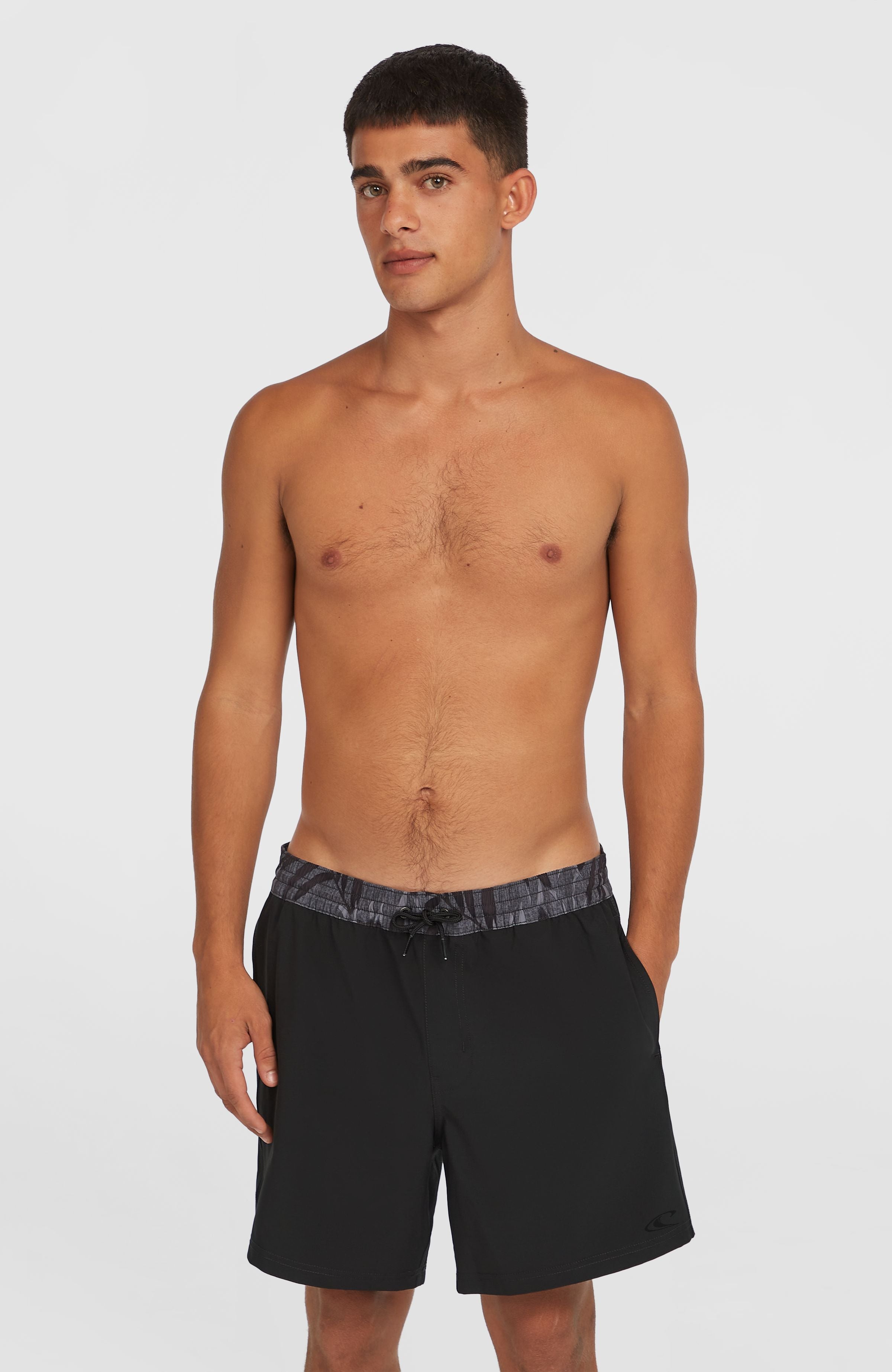 Pocket Print 16'' Swim Shorts Men - Black Out