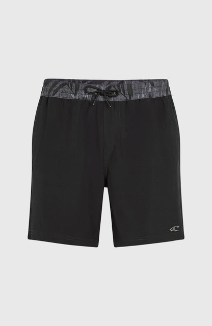 Pocket Print 16'' Swim Shorts Men - Black Out