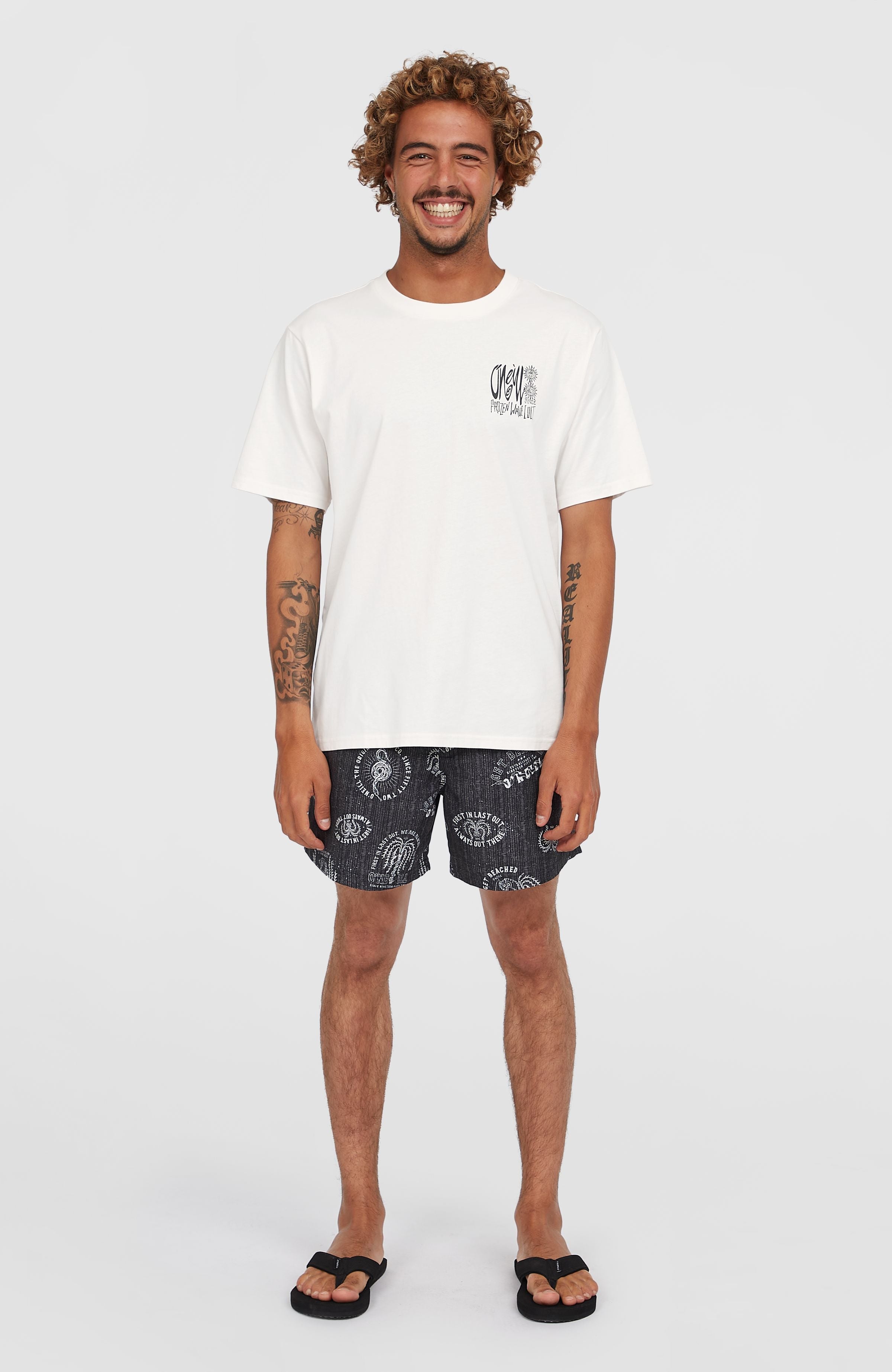 Cali Print 15'' Swim Shorts Men - Black Mystical