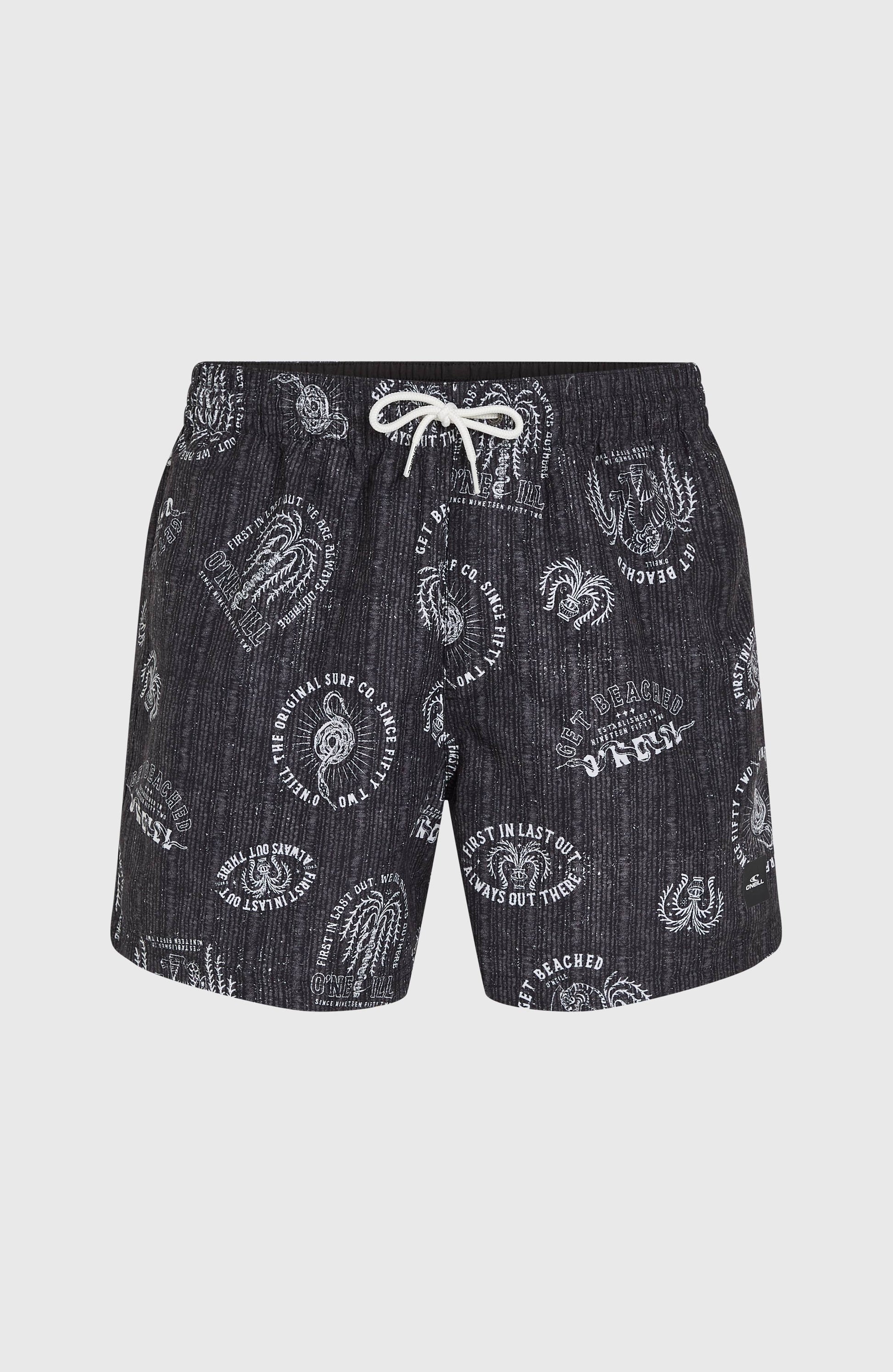 Cali Print 15'' Swim Shorts Men - Black Mystical