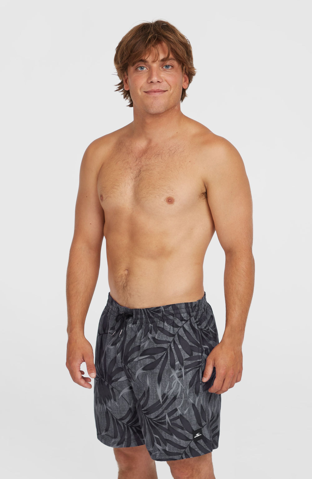 Cali Floral 16'' Swim Shorts Men - Black Dipped Leaves
