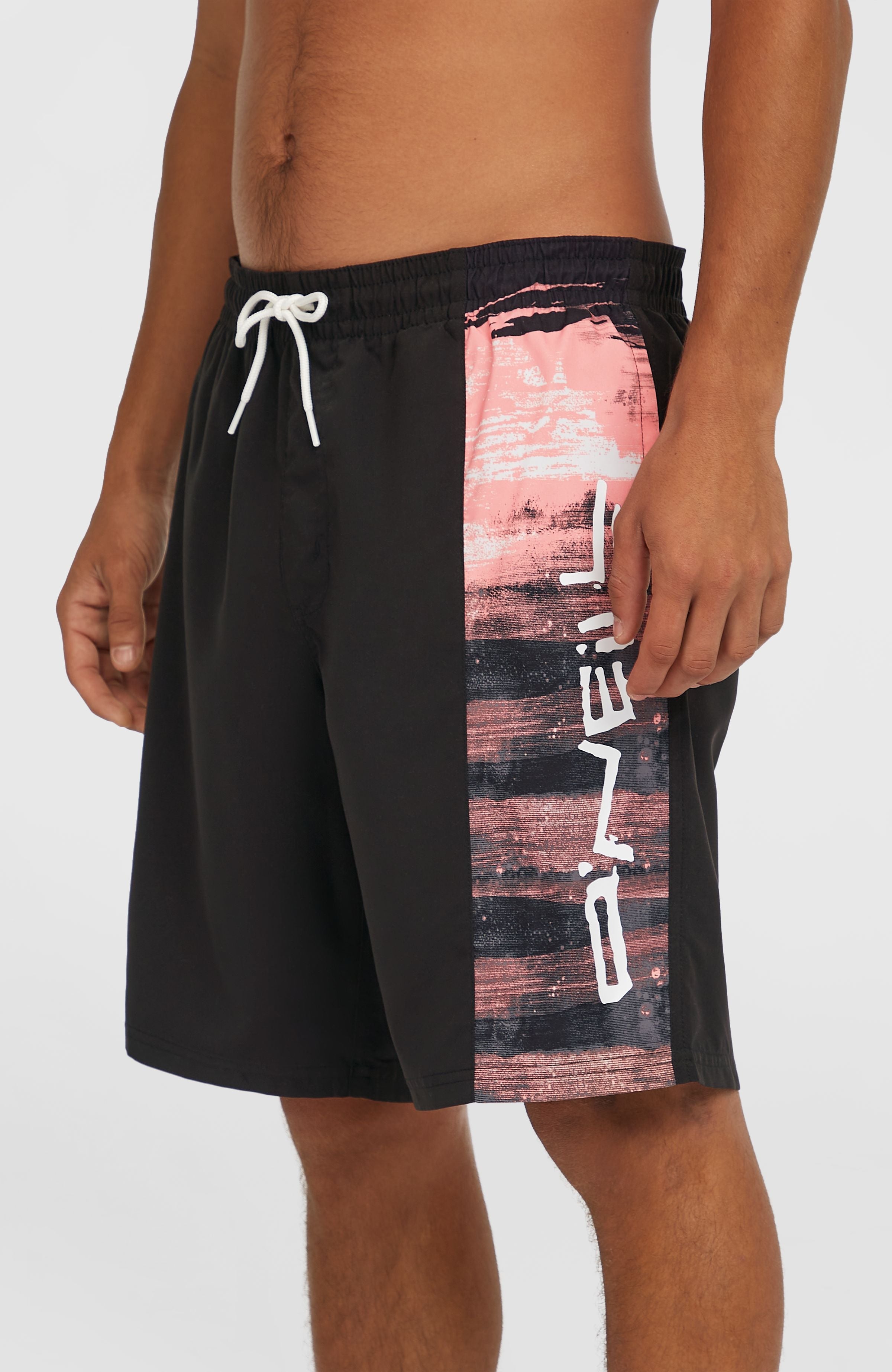 Retro 19'' Swim Shorts Men - Coral Melted Texture