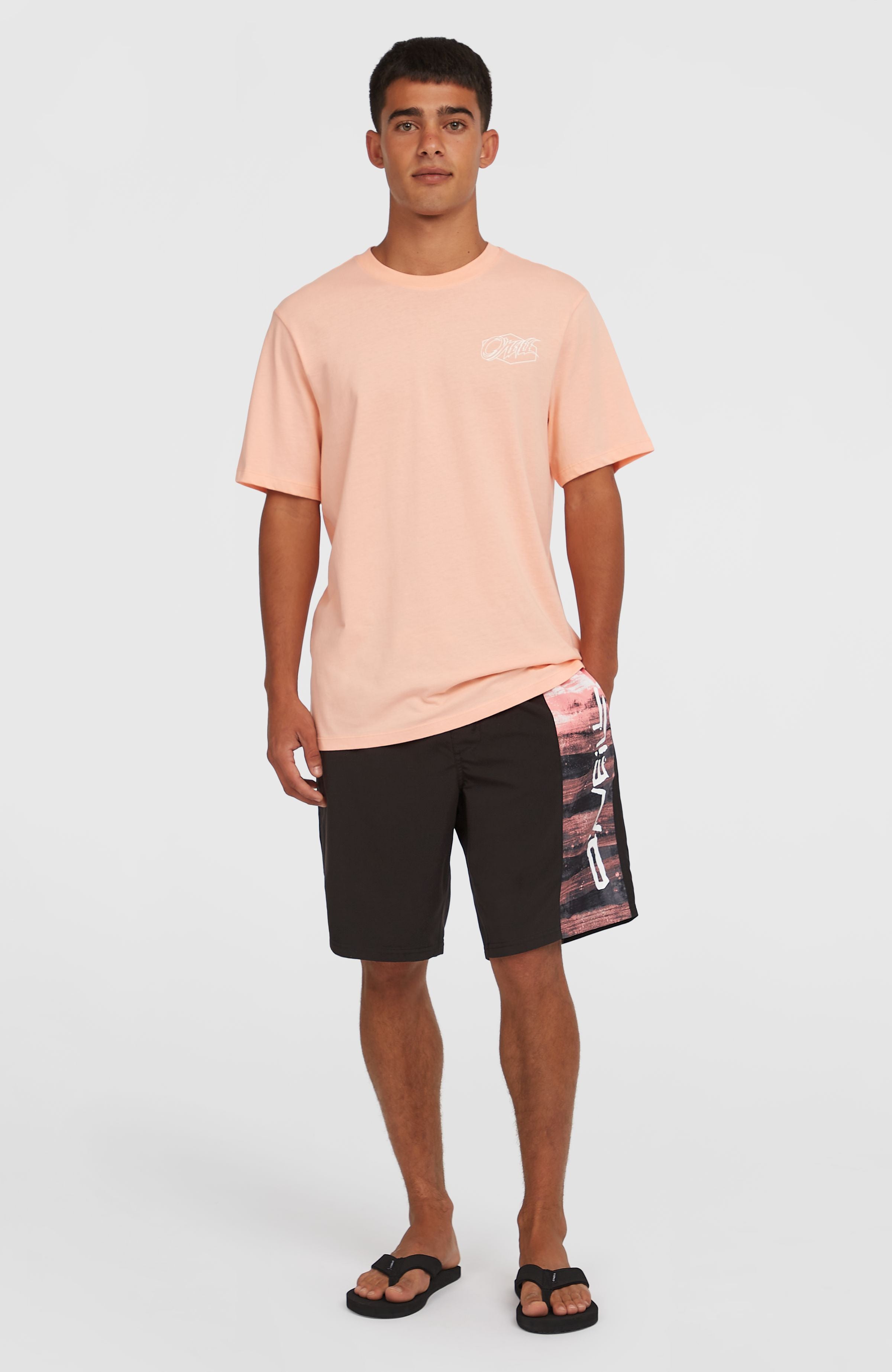 Retro 19'' Swim Shorts Men - Coral Melted Texture
