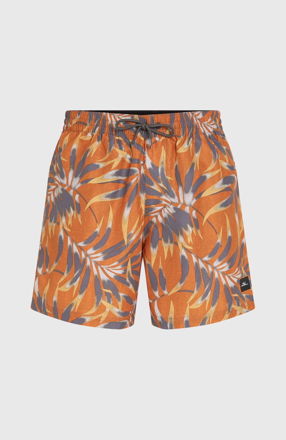 Cali Floral 16'' Swim Shorts Men - Orange Dipped Leaves