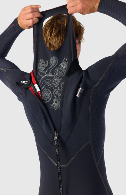 Hyperfreak Fire 5/4mm+ Back Zip Full Wetsuit Men|Wetsuits - BLACK/BLACK
