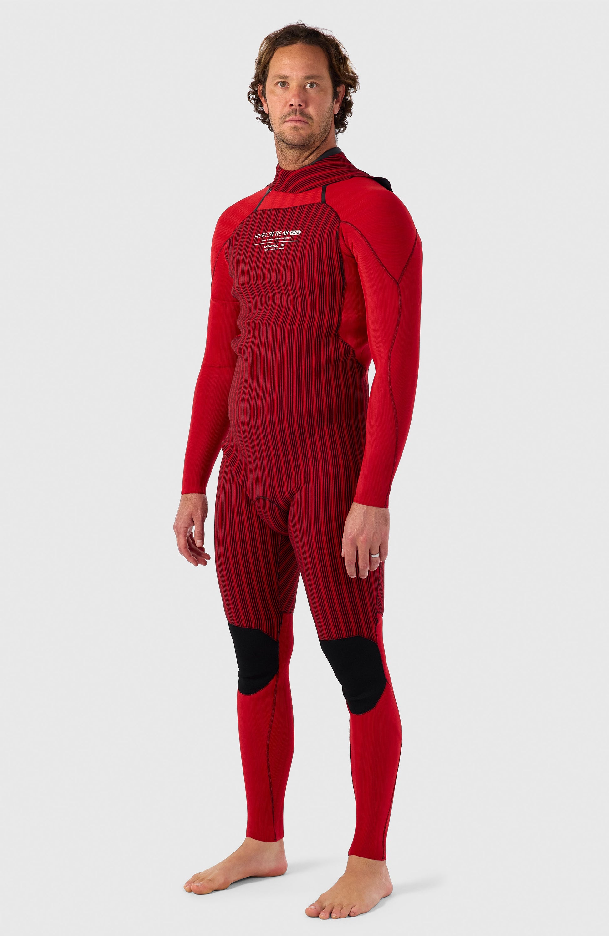 Hyperfreak Fire 5/4mm+ Back Zip Full Wetsuit Men|Wetsuits - BLACK/BLACK