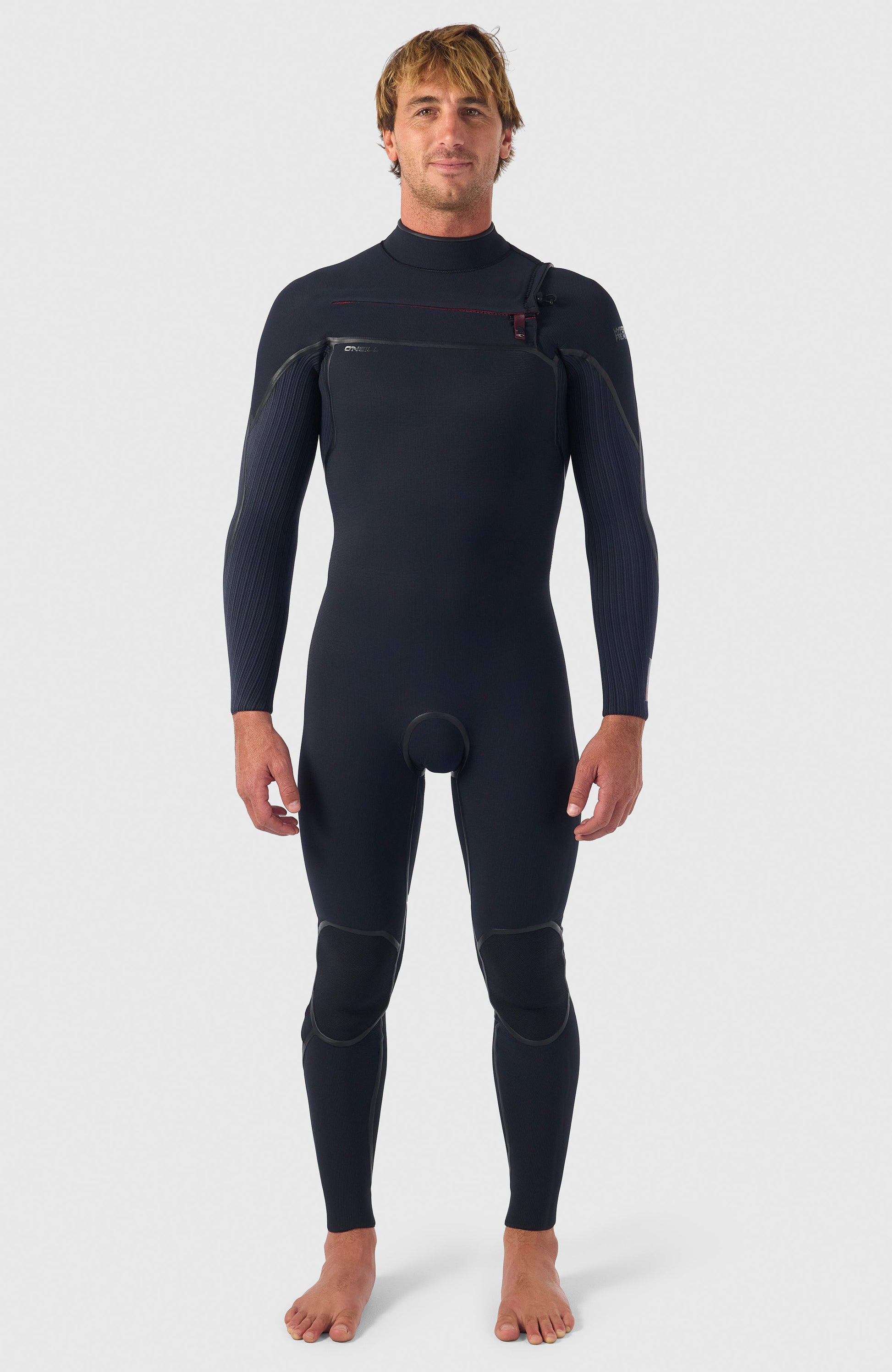 Hyperfreak Fire 4/3mm+ Chest Zip Full Wetsuit Men|Wetsuits - BLACK/BLACK