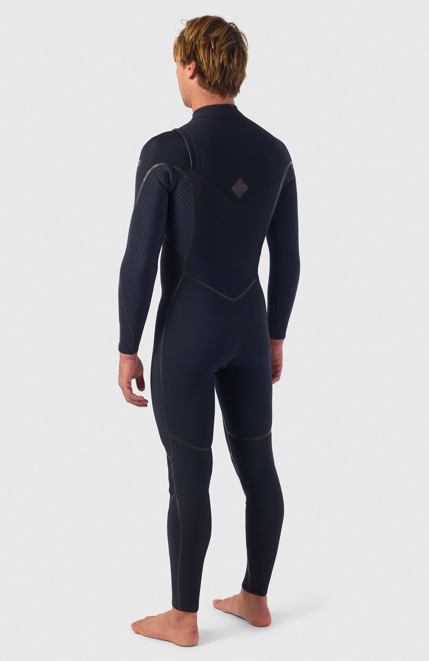 Hyperfreak Fire 4/3mm+ Chest Zip Full Wetsuit Men|Wetsuits - BLACK/BLACK