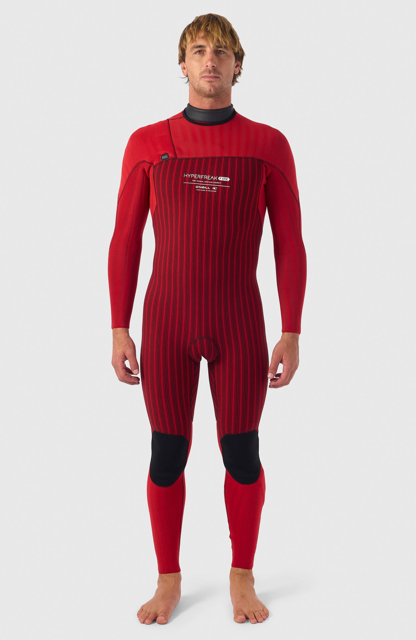 Hyperfreak Fire 4/3mm+ Chest Zip Full Wetsuit Men|Wetsuits - BLACK/BLACK