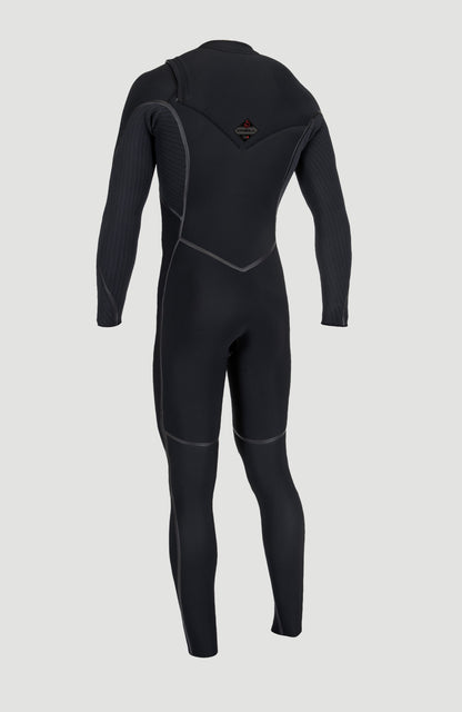 Hyperfreak Fire 4/3mm+ Chest Zip Full Wetsuit Men|Wetsuits - BLACK/BLACK