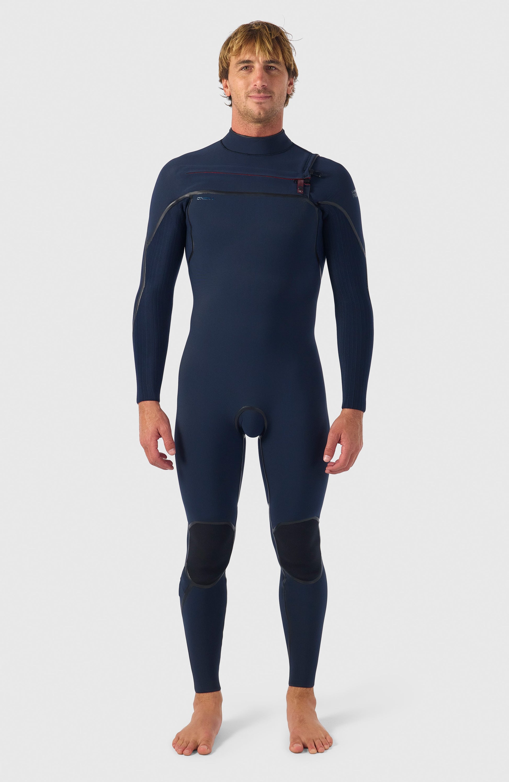Hyperfreak Fire 5/4mm+ Chest Zip Full Wetsuit Men|Wetsuits - BLACK/BLACK