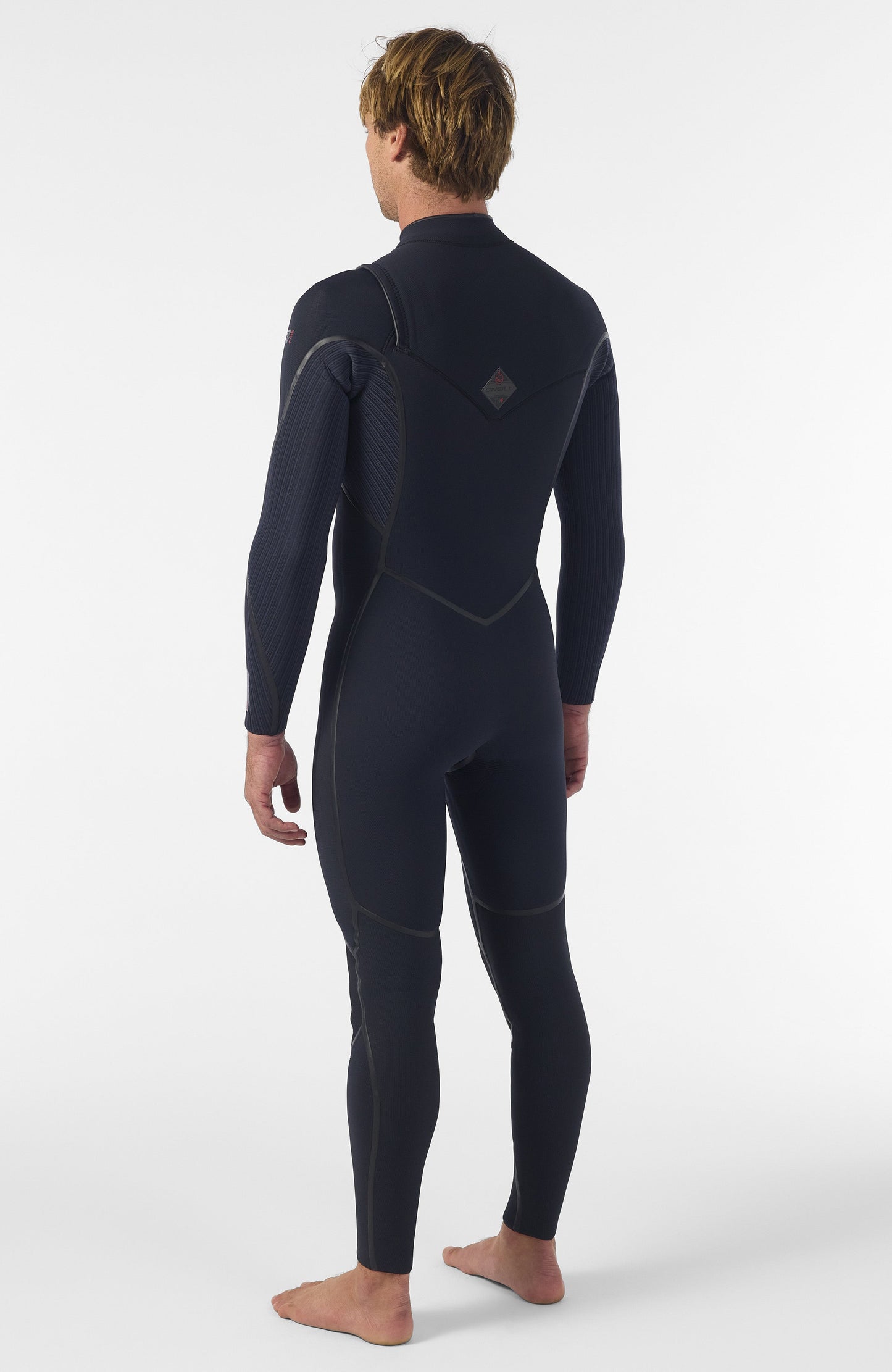 Hyperfreak Fire 5/4mm+ Chest Zip Full Wetsuit Men|Wetsuits - BLACK/BLACK