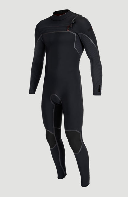 Hyperfreak Fire 5/4mm+ Chest Zip Full Wetsuit Men|Wetsuits - BLACK/BLACK