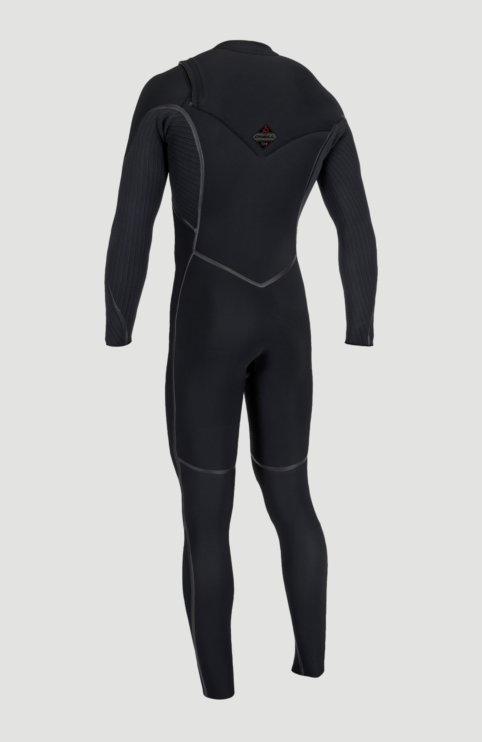 Hyperfreak Fire 5/4mm+ Chest Zip Full Wetsuit Men|Wetsuits - BLACK/BLACK