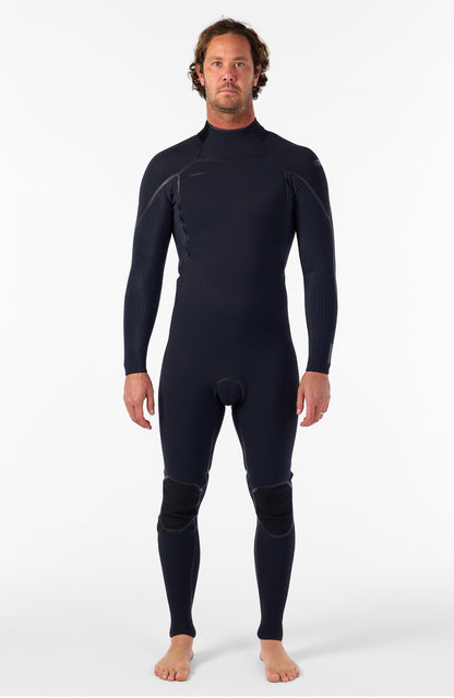 Hyperfreak Fire 4/3mm+ Back Zip Full Wetsuit Men|Wetsuits - BLACK/BLACK