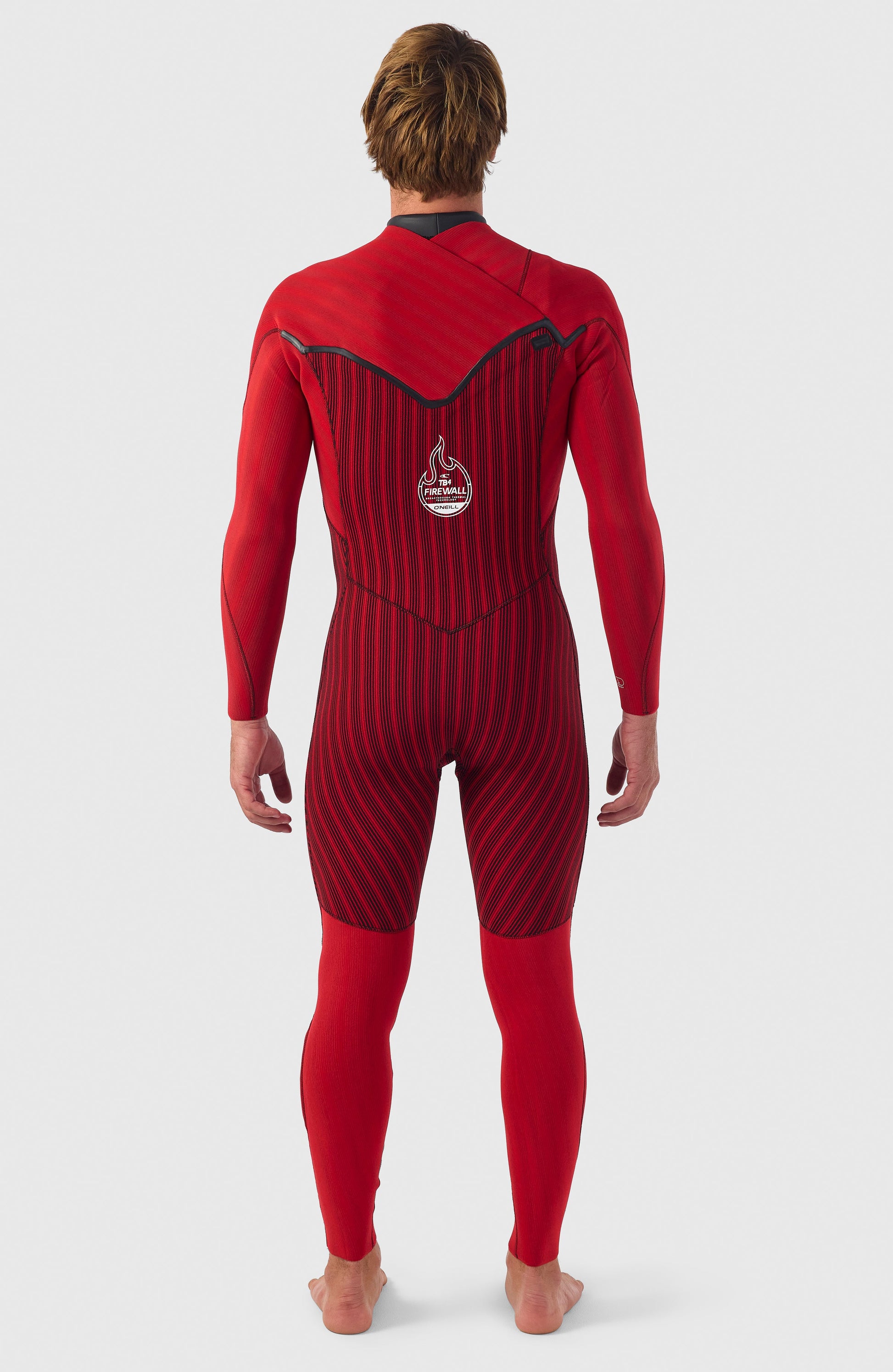 Hyperfreak Fire 3/2mm+ Chest Zip Full Wetsuit Men|Wetsuits - BLACK/BLACK