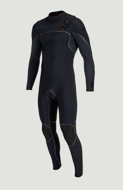 Hyperfreak Fire 3/2mm+ Chest Zip Full Wetsuit Men|Wetsuits - BLACK/BLACK