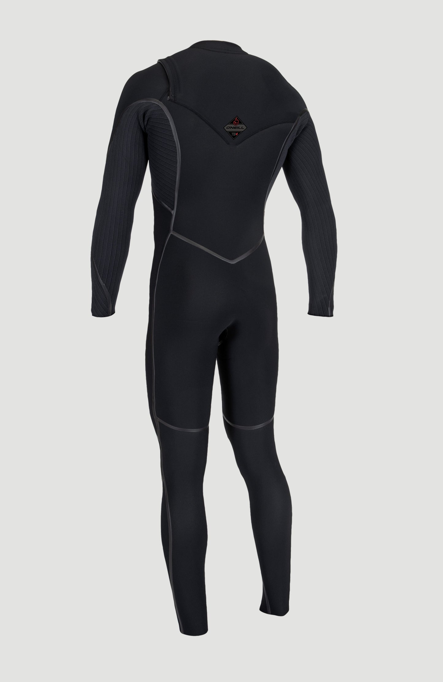 Hyperfreak Fire 3/2mm+ Chest Zip Full Wetsuit Men|Wetsuits - BLACK/BLACK
