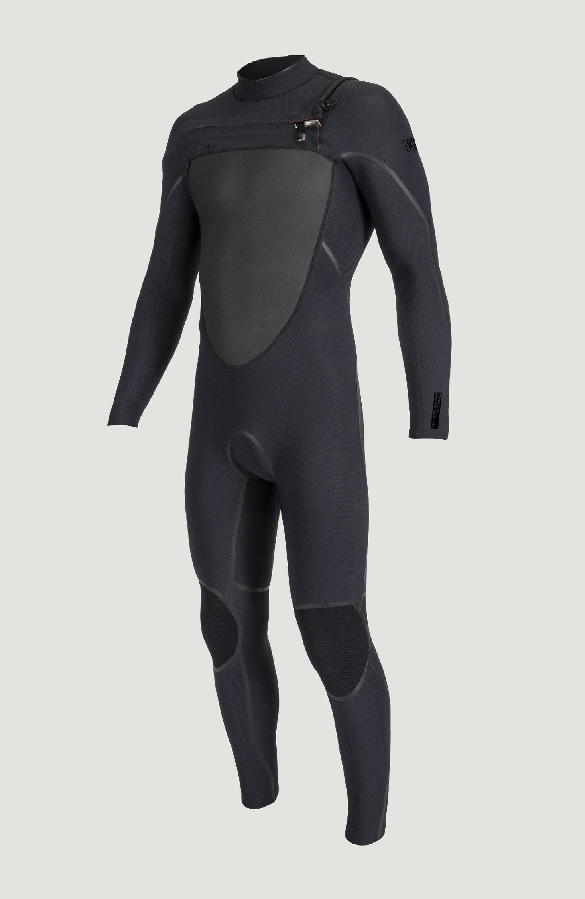 Psycho Tech 5/4mm Chest Zip Full Wetsuit Men|Wetsuits - BLACK/BLACK