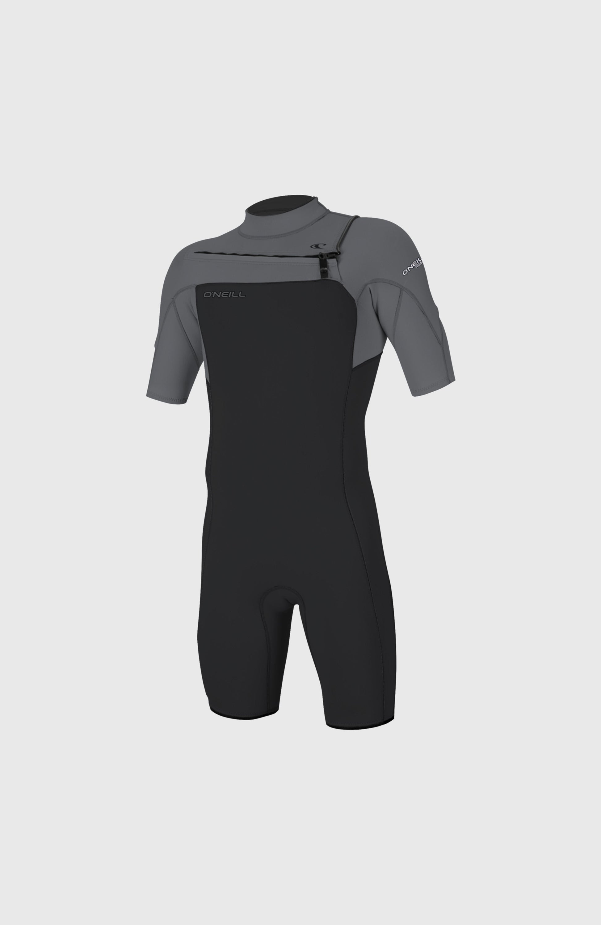 O'Neill Hammer 2mm Chest Zip Shortsleeve Spring Wetsuit – O'Neill Men|Wetsuits - TEMPEREDSTEEL/SMOKE/SMOKE