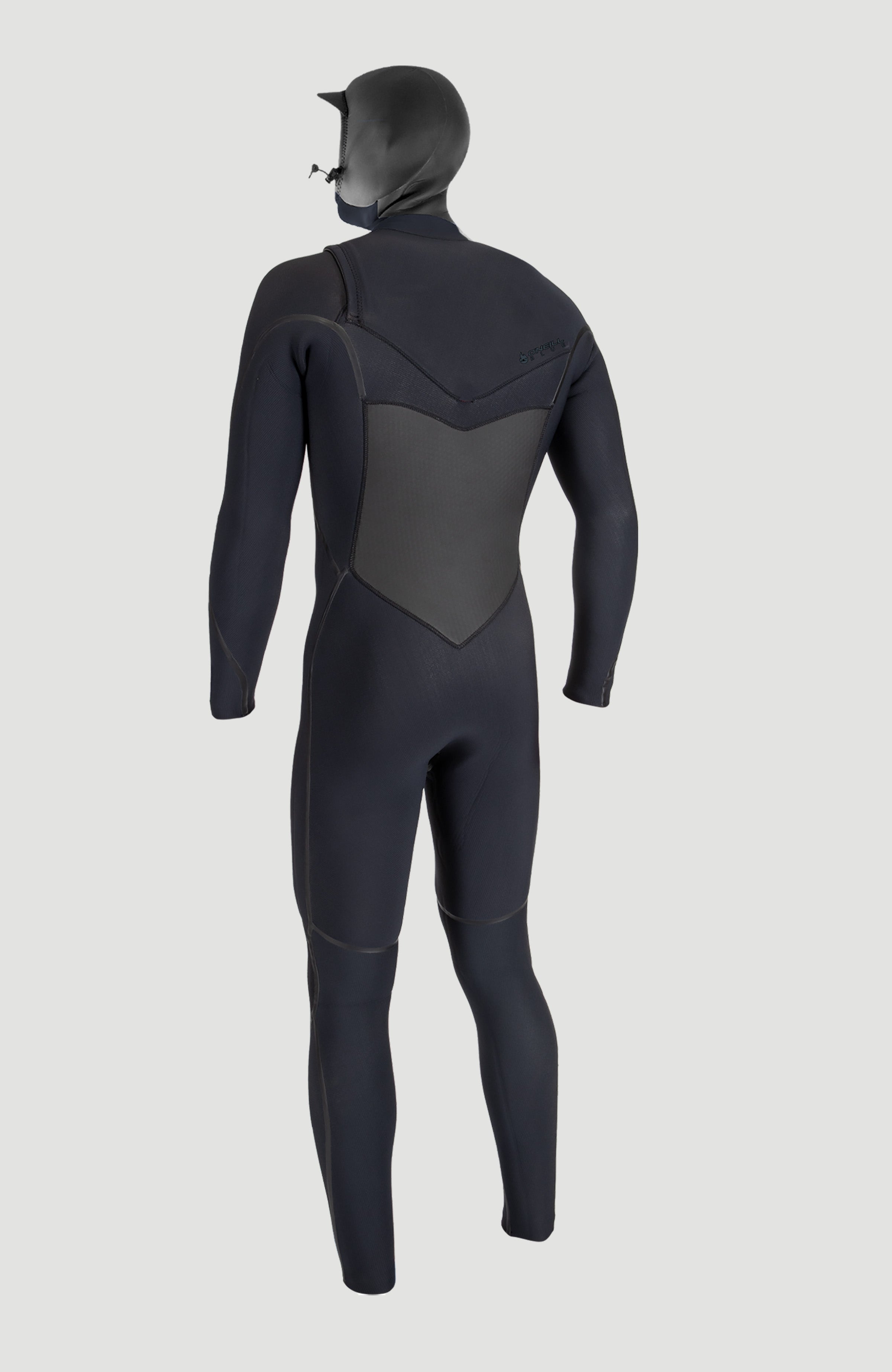 Psycho Tech 6/4mm Chest Zip Full Wetsuit with Hood Men|Wetsuits - BLACK/BLACK