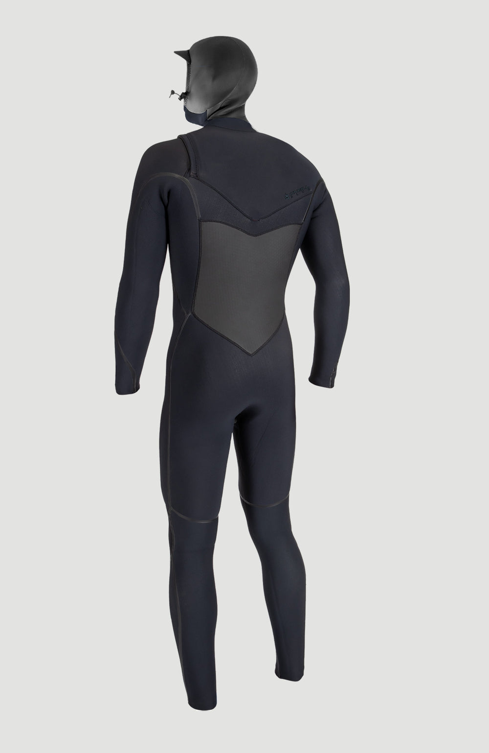 Psycho Tech 6/4mm Chest Zip Full Wetsuit with Hood Men|Wetsuits - BLACK/BLACK