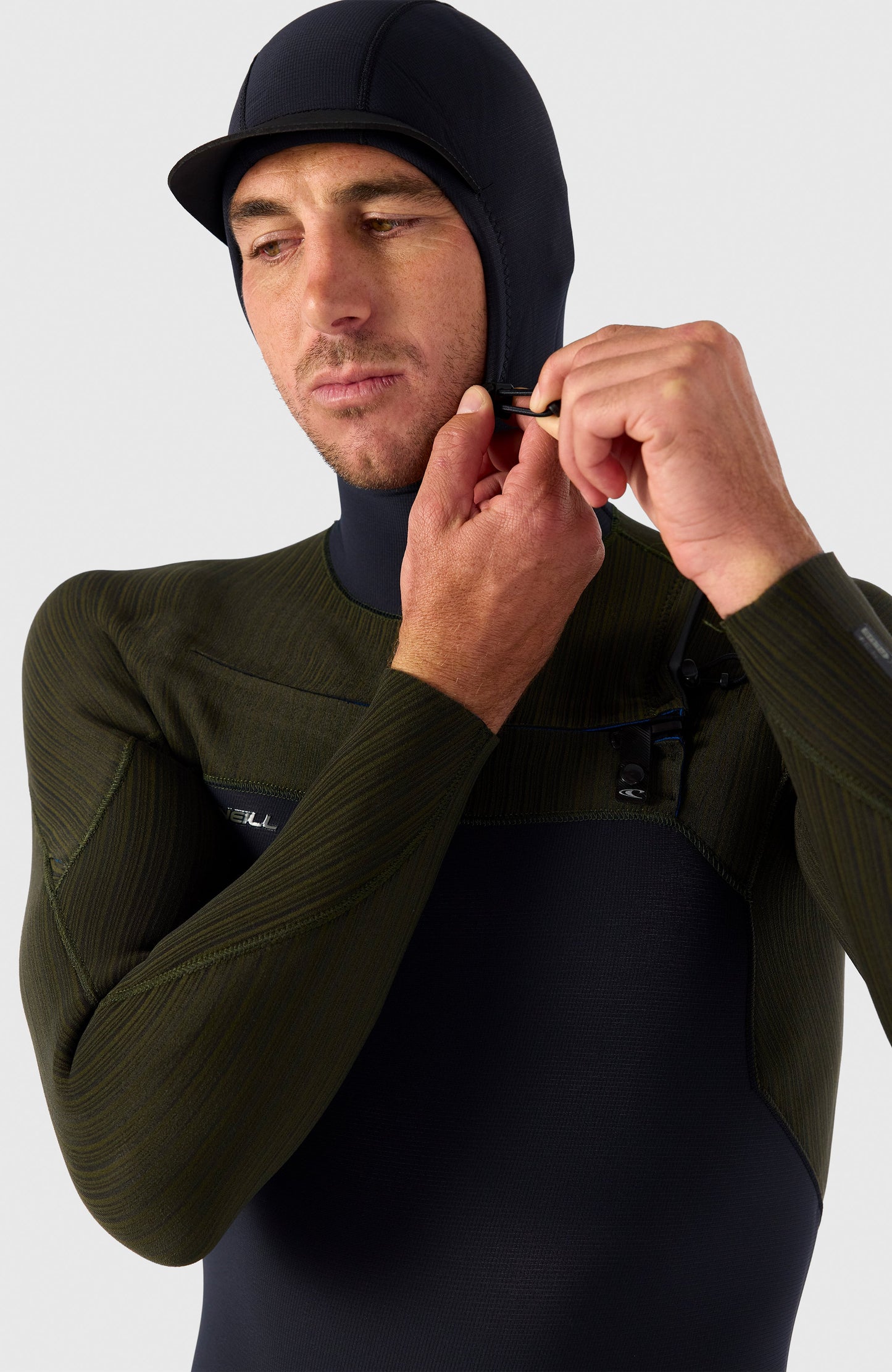 O'Neill Men Hyperfreak 5/4mm Chest Zip Full Wetsuit with Hood Men – O'Neill Men|Wetsuits - BLACK/BLACK