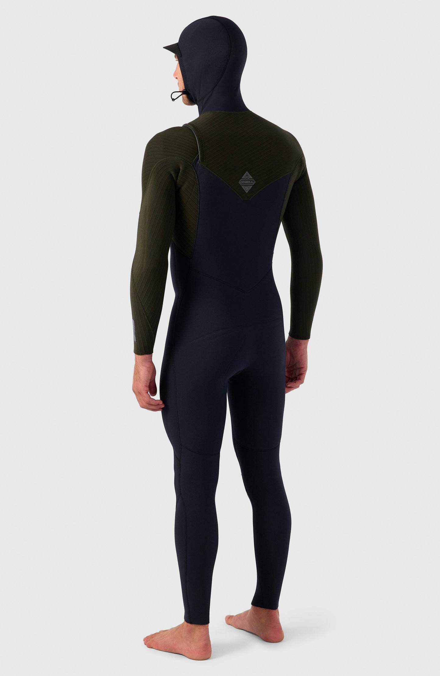 O'Neill Men Hyperfreak 5/4mm Chest Zip Full Wetsuit with Hood Men – O'Neill Men|Wetsuits - BLACK/BLACK