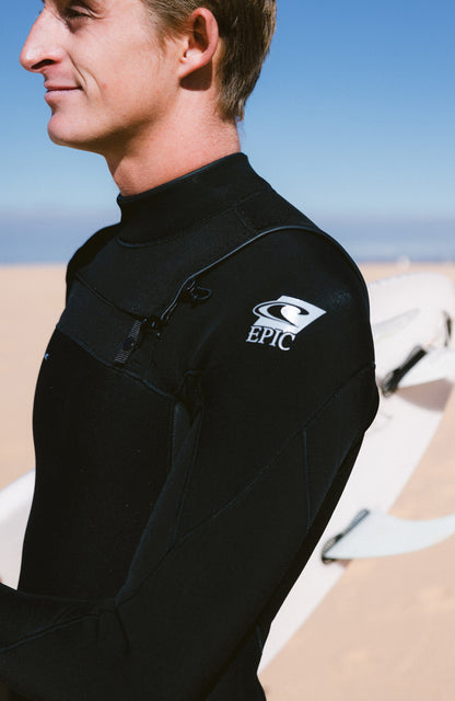 Epic 5/4mm Chest Zip Full Wetsuit Men - A05 BLK/BLK/BLK