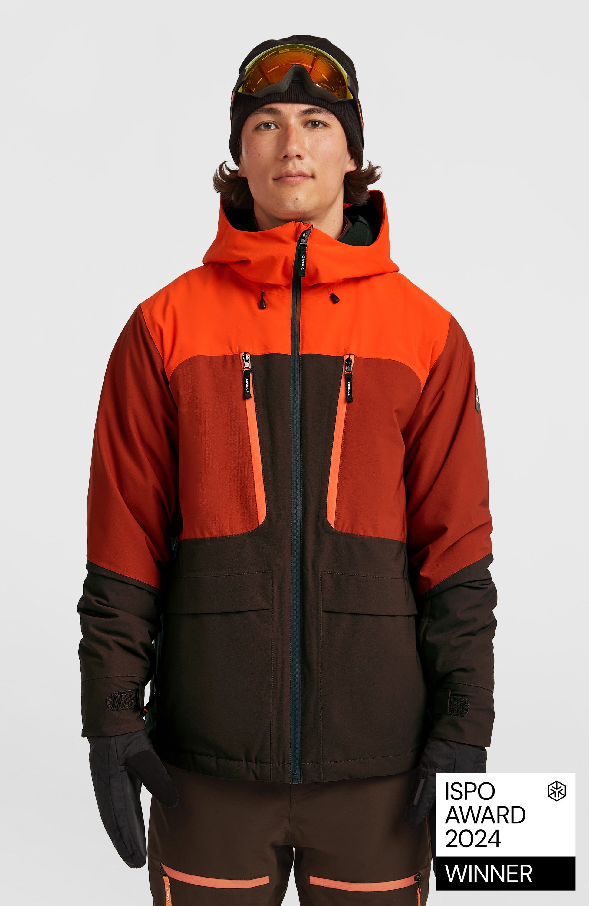 FWC’Peak Fire Snow Jacket Men - Flame Colour Block