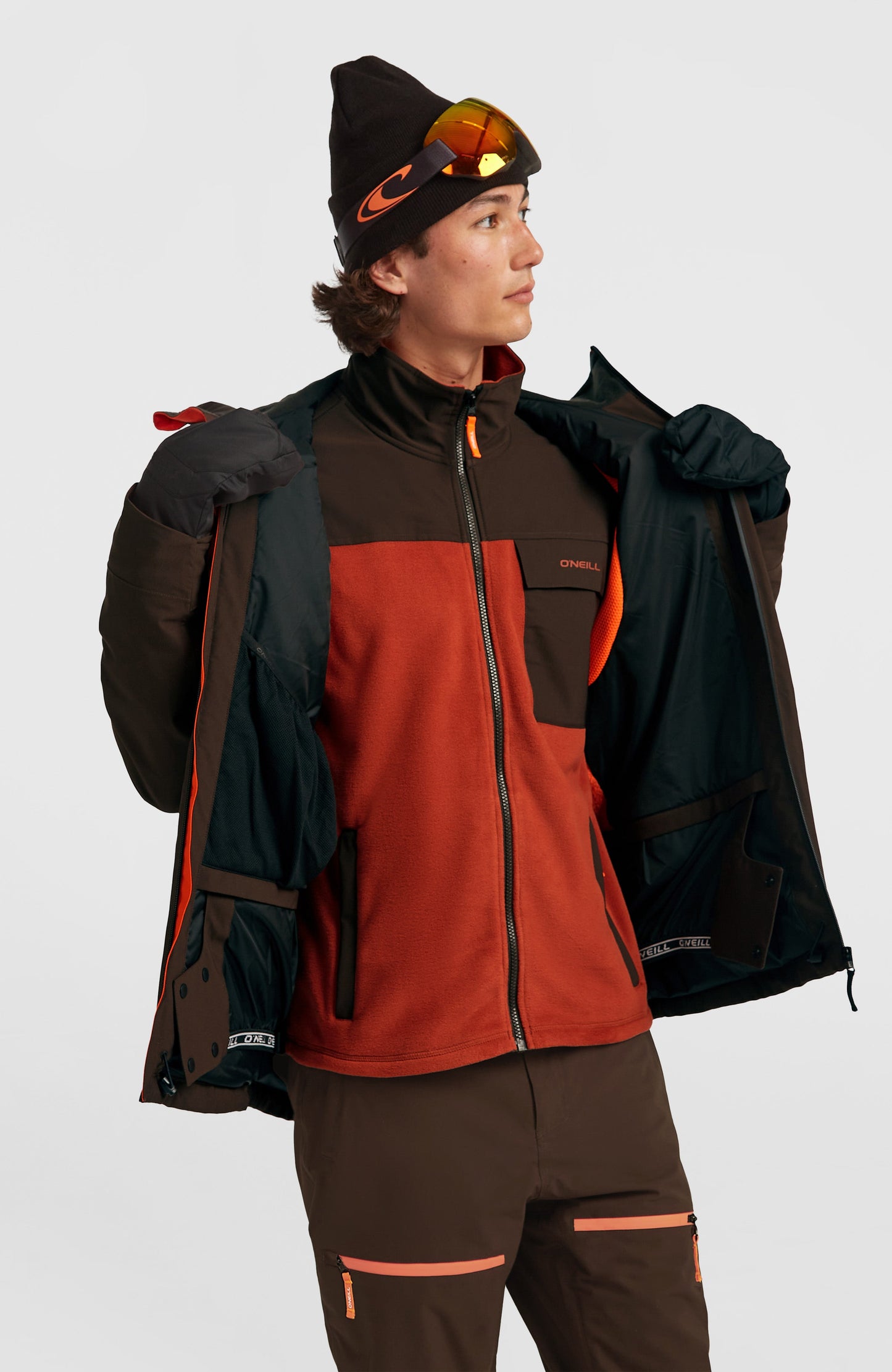 FWC’Peak Fire Snow Jacket Men - Flame Colour Block