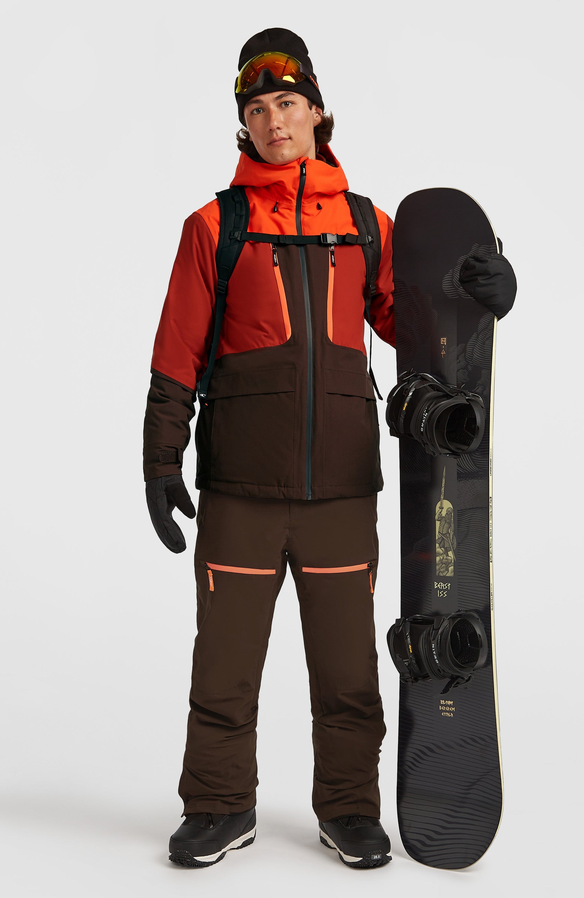 FWC’Peak Fire Snow Jacket Men - Flame Colour Block
