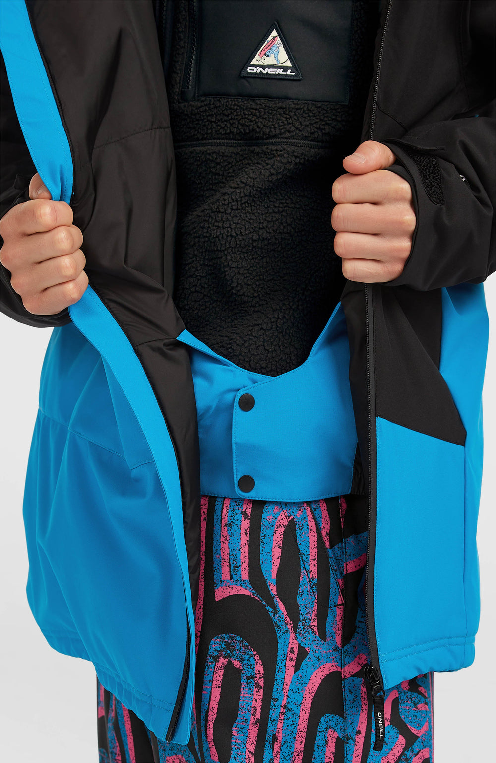 FWC'Play Asymmetric Snow Jacket Men - Ocean Melody Colour Block