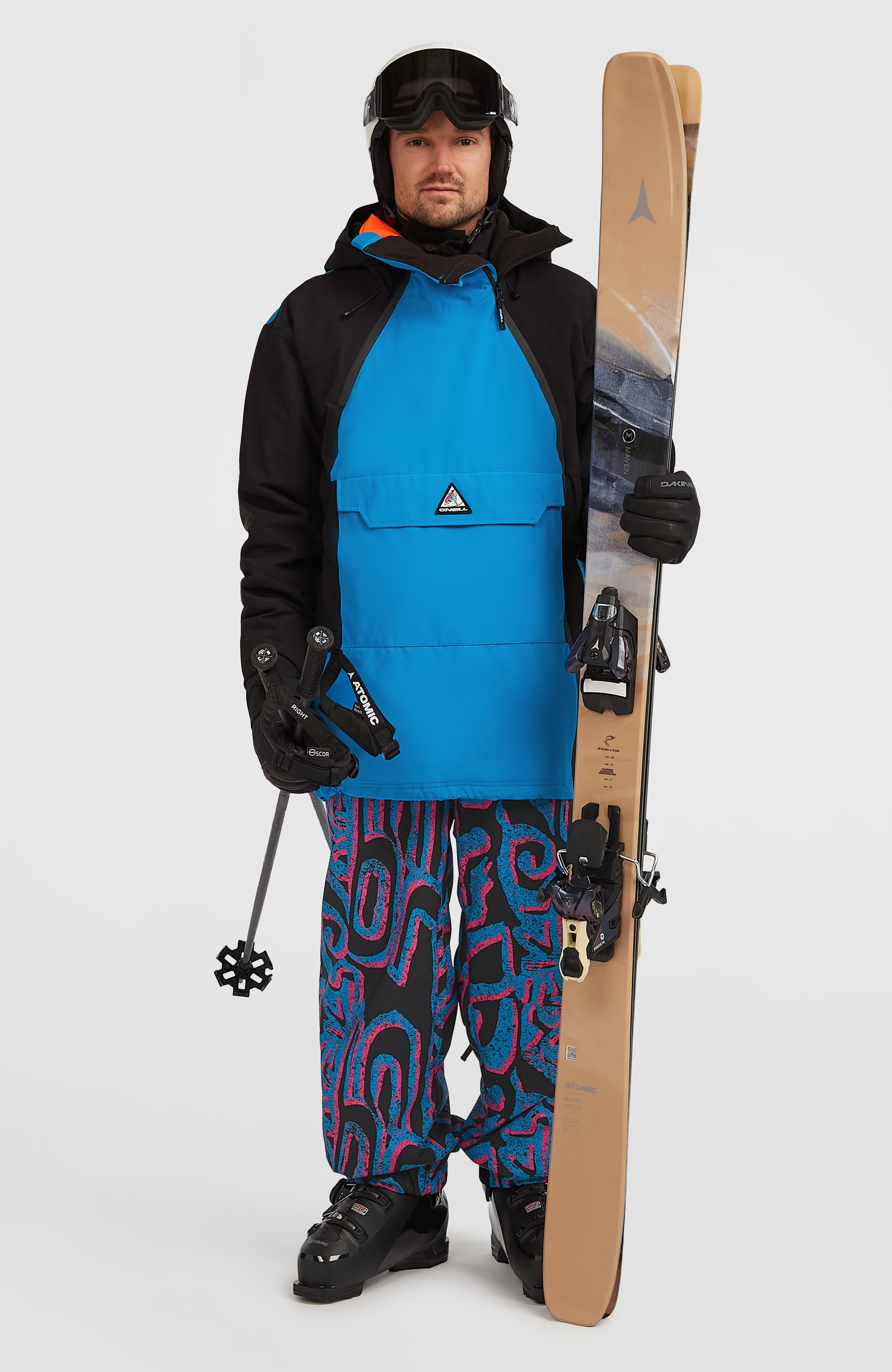 FWC'Play Asymmetric Snow Jacket Men - Ocean Melody Colour Block