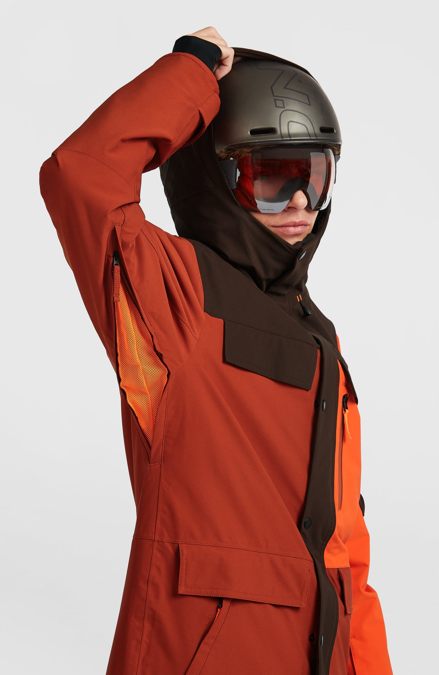FWC'Peak Pro Snow Jacket Men - Bonfire Colour Block
