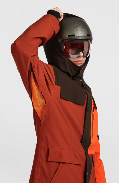 FWC'Peak Pro Snow Jacket Men - Bonfire Colour Block
