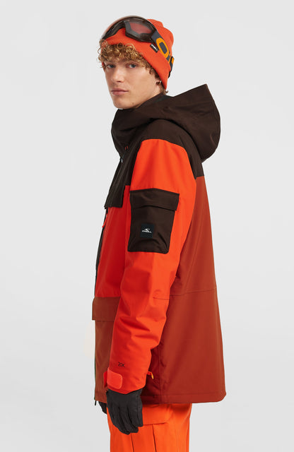 FWC'Peak Pro Snow Jacket Men - Bonfire Colour Block