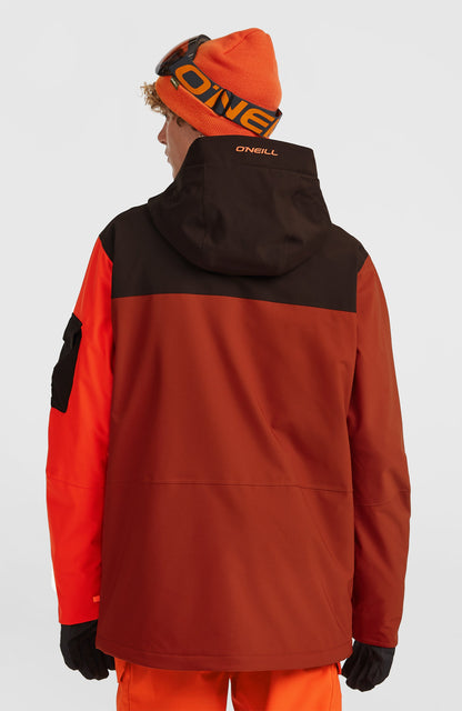 FWC'Peak Pro Snow Jacket Men - Bonfire Colour Block