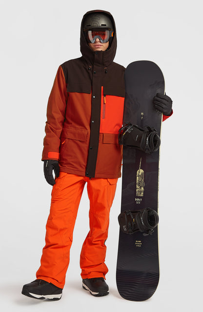 FWC'Peak Pro Snow Jacket Men - Bonfire Colour Block