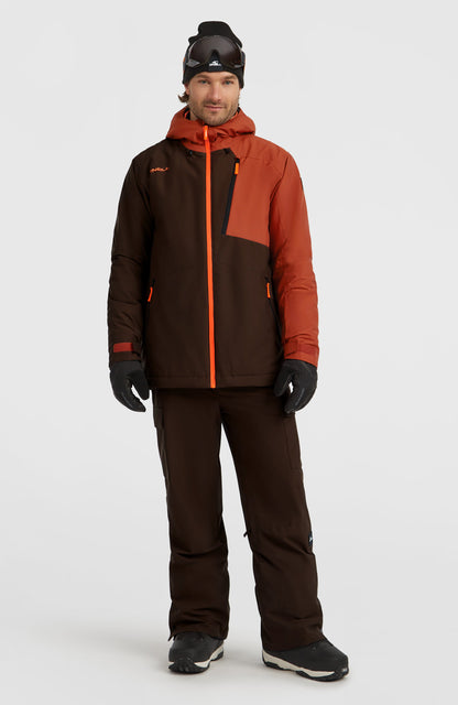 FWC'Cruz Block Snow Jacket Men - Coffee Bean Colour Block