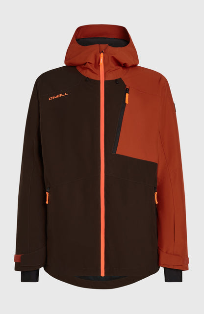 FWC'Cruz Block Snow Jacket Men - Coffee Bean Colour Block