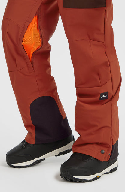 FWC'Peak Bib Snow Pants Men - Bonfire Colour Block