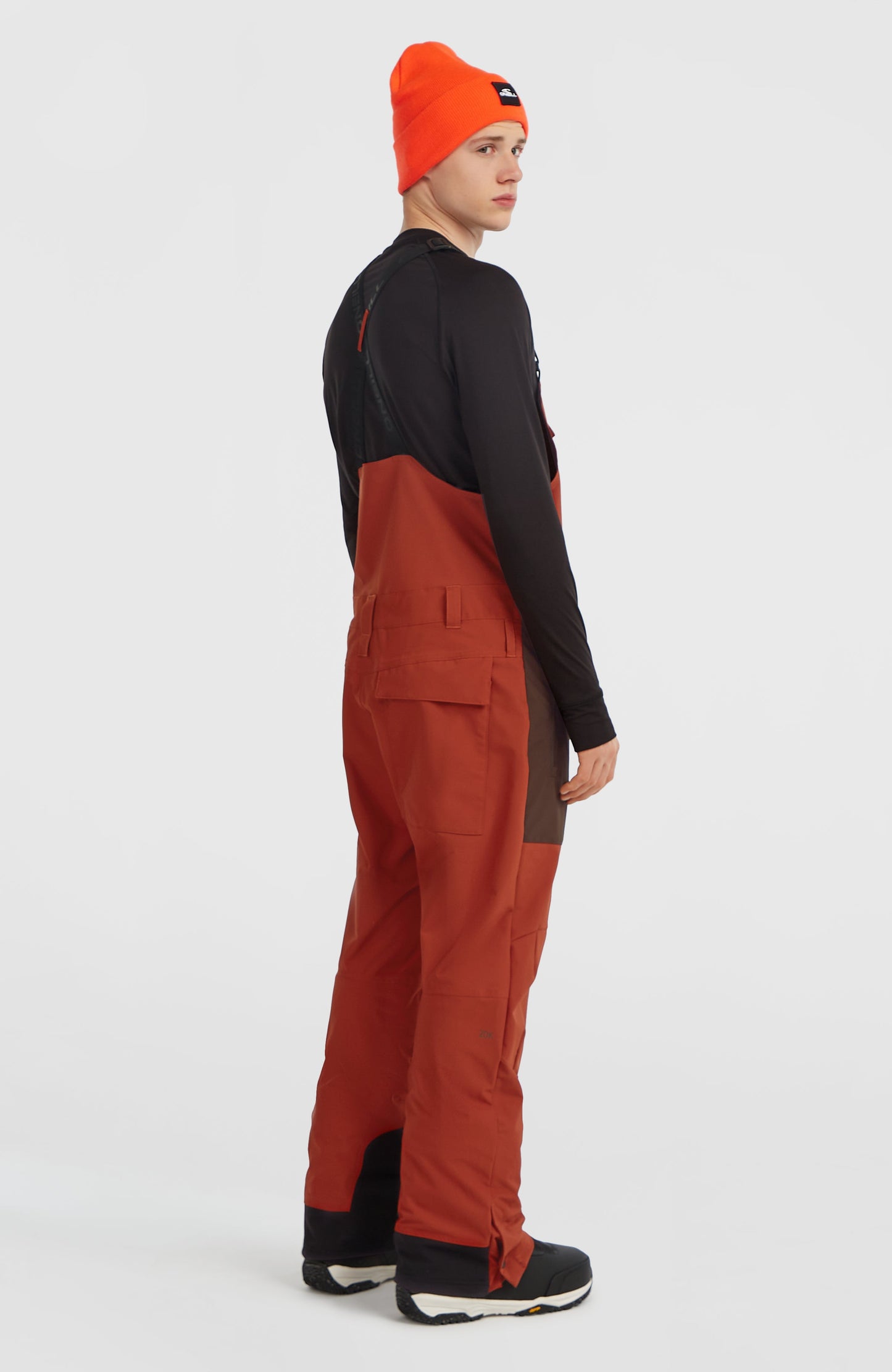 FWC'Peak Bib Snow Pants Men - Bonfire Colour Block
