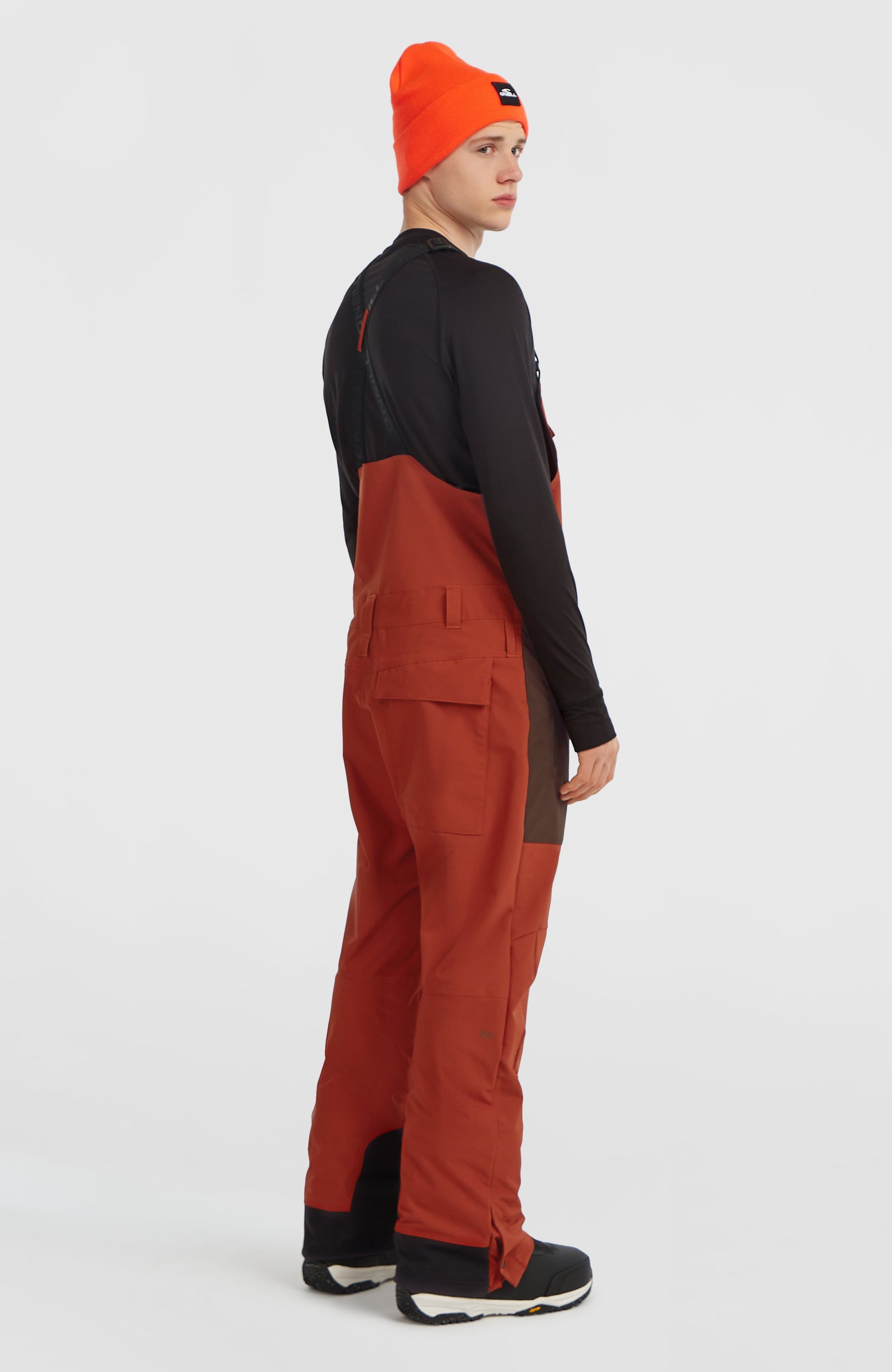 FWC'Peak Bib Snow Pants Men - Bonfire Colour Block