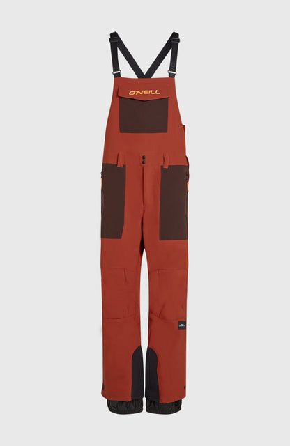 FWC'Peak Bib Snow Pants Men - Bonfire Colour Block