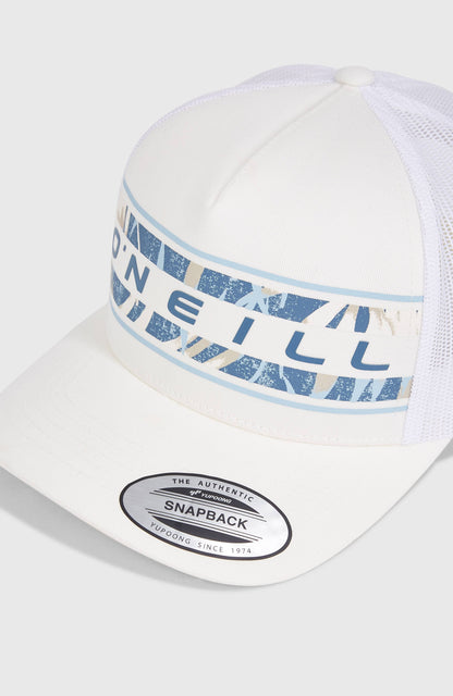 Flower Trucker Cap Men - Snow White