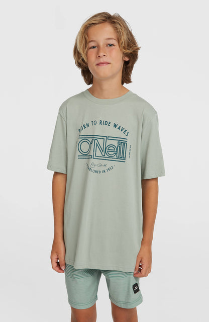 O'Neill Logo Stripe Swimshorts Kids - Boys Green Heritage O'Neill